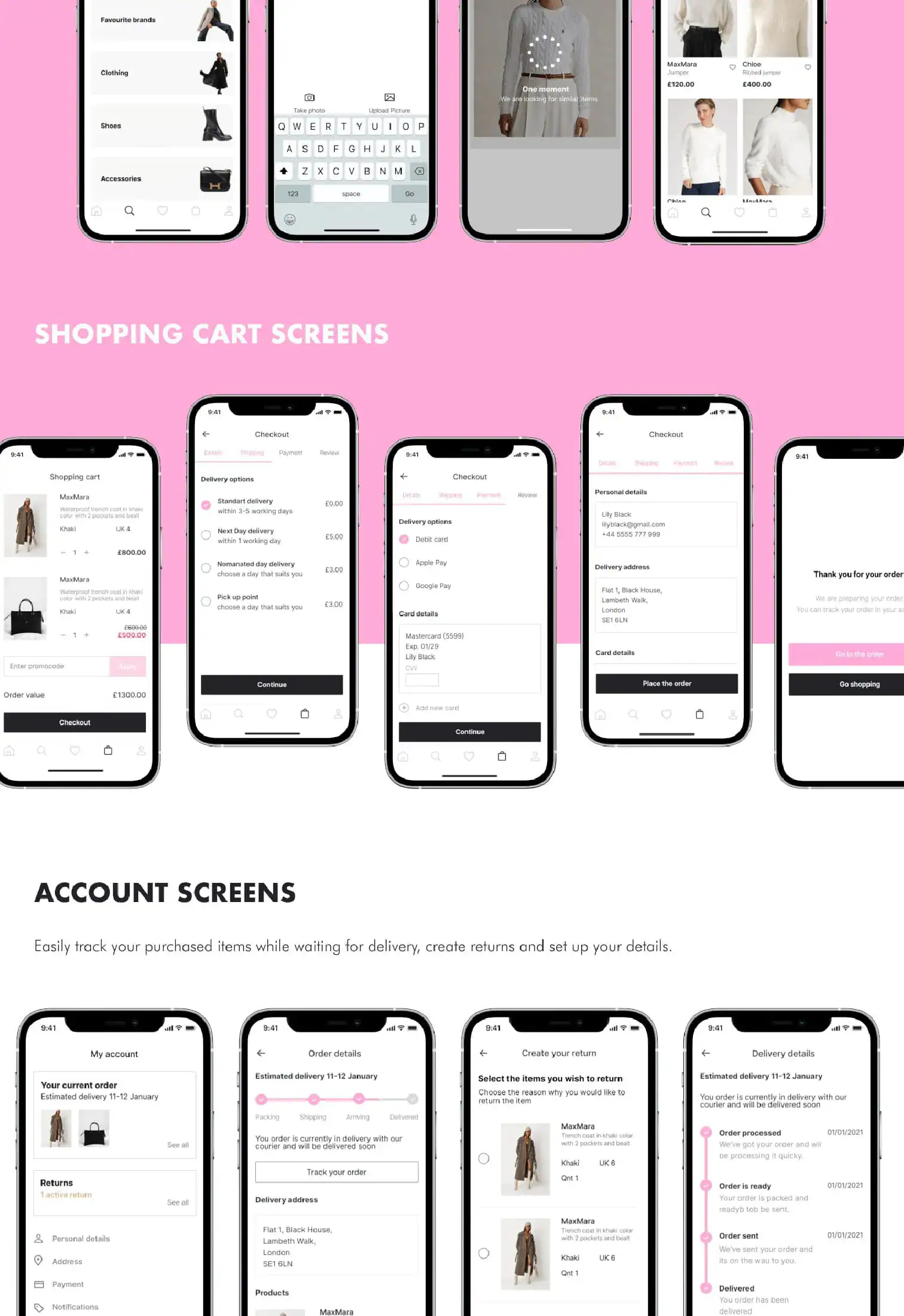 Shopping App 账户与订单